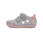 D.D.Step pantofi fete cu LED 25-30 Dove grey cu unicorn