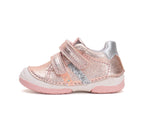D.D.Step pantofi fete cu scai 19-24 Cream metalizat