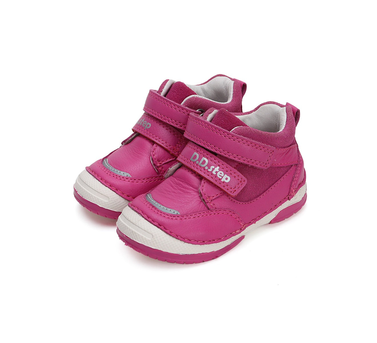 D.D.Step pantofi fete cu scai 19-24, Dark pink cu roz Imagine principală a produsului