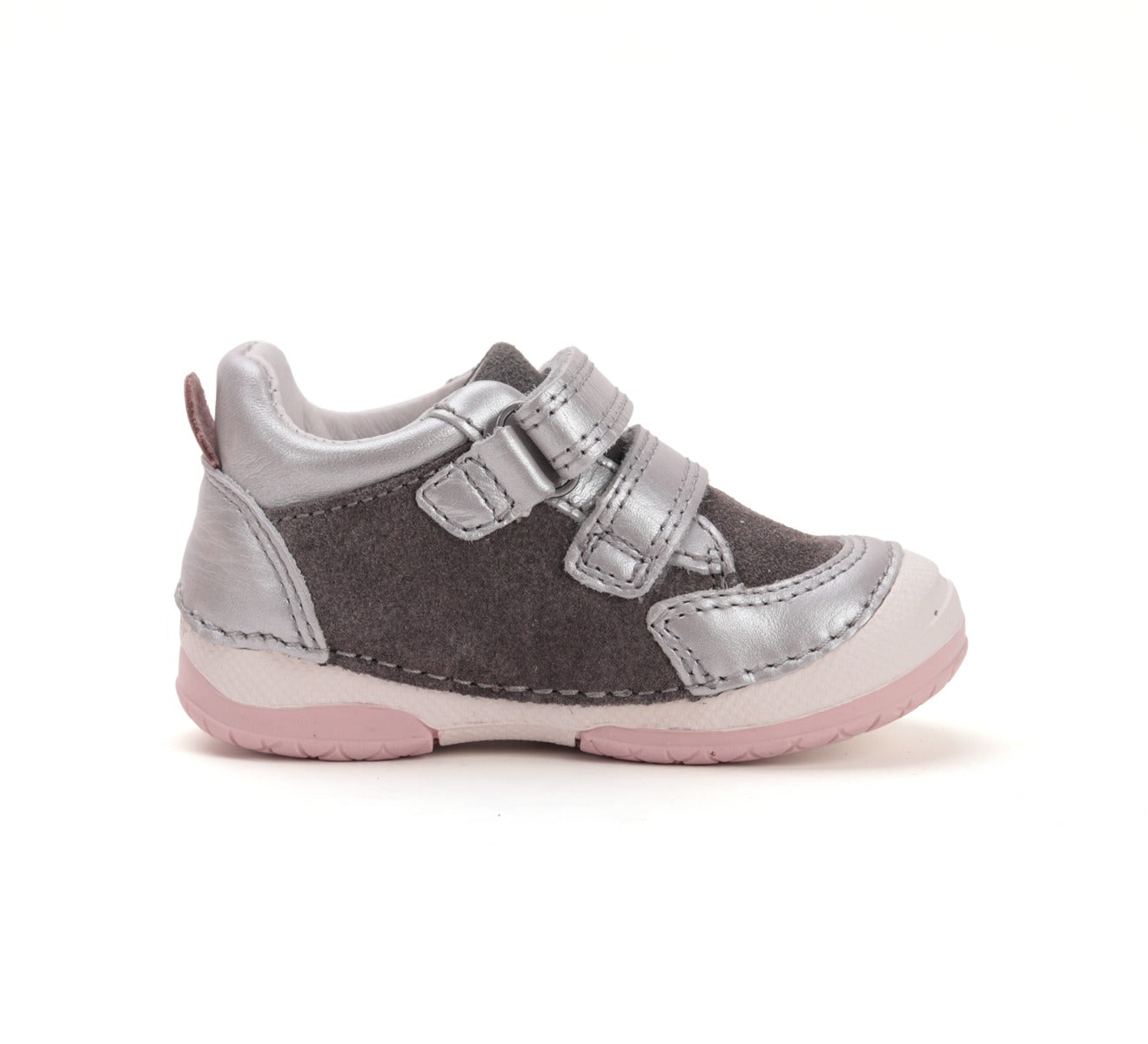 D.D.Step pantofi fete cu scai 19-24 Grey cu argintiu