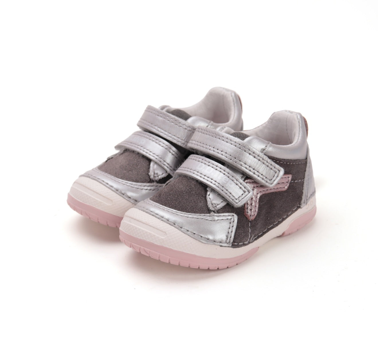 D.D.Step pantofi fete cu scai 19-24 Grey cu argintiu Imagine principală a produsului