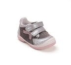 D.D.Step pantofi fete cu scai 19-24 Grey cu argintiu