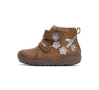 D.D.Step pantofi fete cu scai 20-25 Chocolate cu floricele 