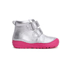 D.D.Step pantofi fete cu scai 20-25 Silver cu floricele 