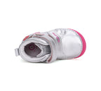 D.D.Step pantofi fete cu scai 20-25 Silver cu floricele 