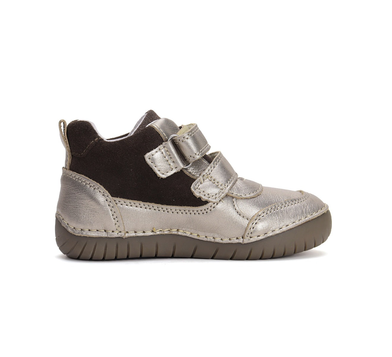 D.D.Step pantofi fete cu scai 25-30 Champagne cu floare
