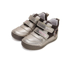 D.D.Step pantofi fete cu scai 25-30 Champagne cu floare