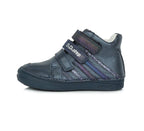 D.D.Step pantofi fete cu scai 25-30, Royal Blue cu dungi