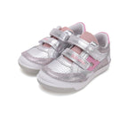 D.D.Step pantofi fete cu scai 31-36 Silver cu roz