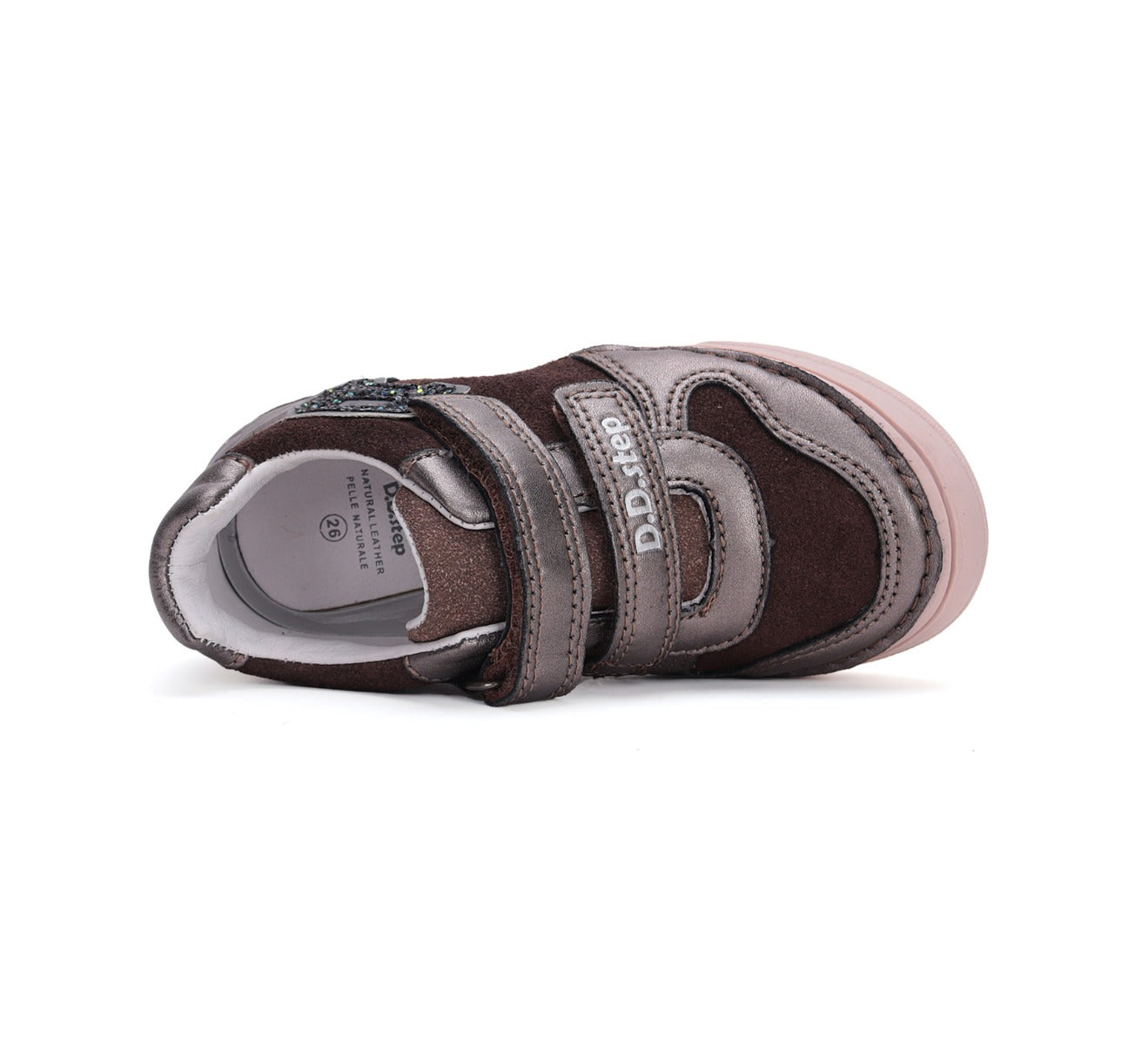 D.D.Step pantofi fete cu scai 26-31 Chocolate cu D