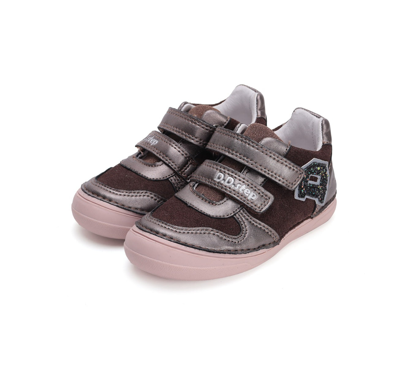 D.D.Step pantofi fete cu scai 26-31 Chocolate cu D