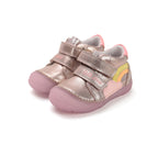 D.D.Step pantofi fete cu talpa fluorescenta 20-25 Champagne cu curcubeu