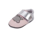 D.D.Step pantofi fete cu talpa moale 18-23 Daisy Pink cu ursulet