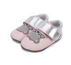 D.D.Step pantofi fete cu talpa moale 18-23 Daisy Pink cu ursulet