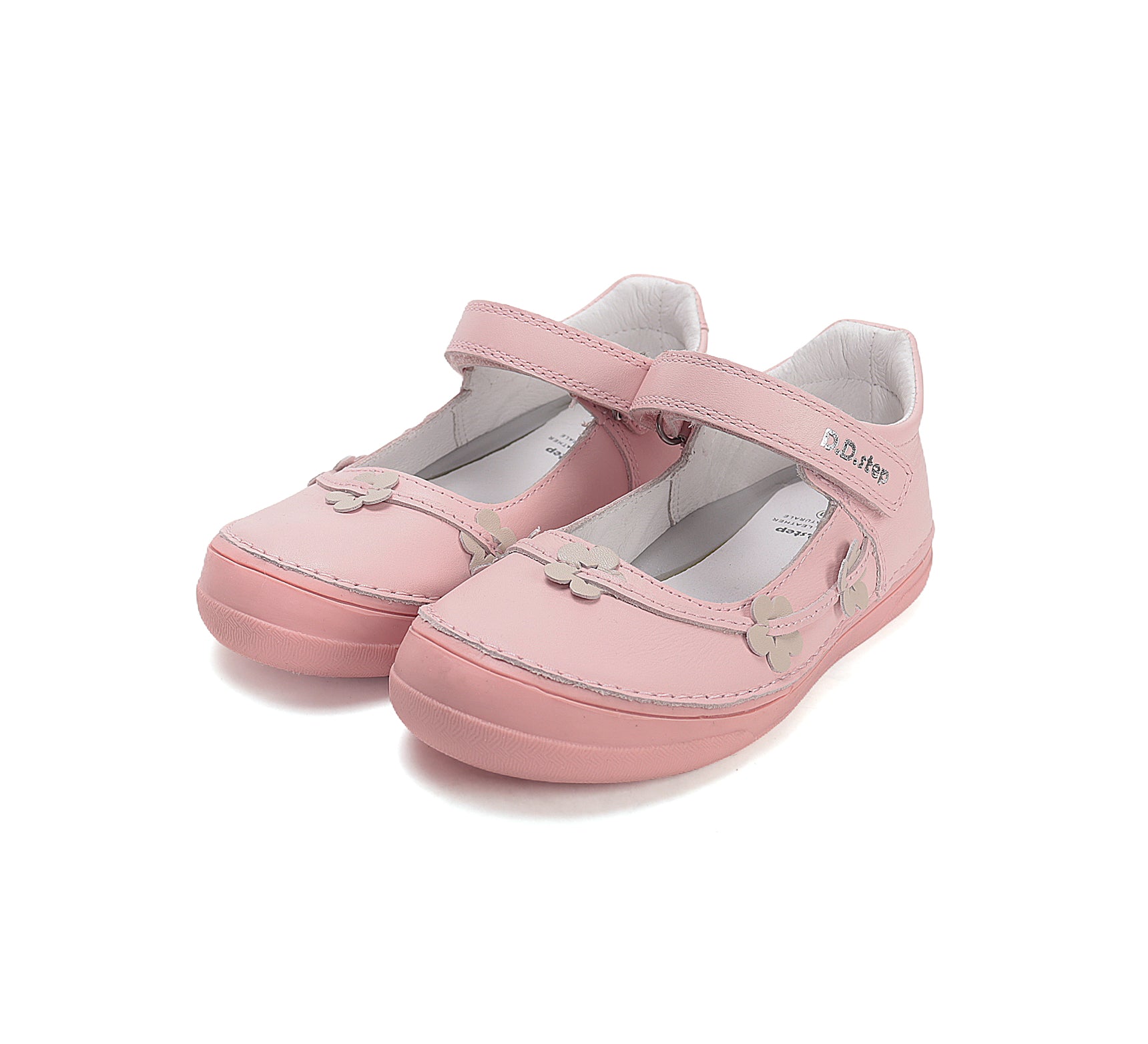 D.D.Step pantofi fete decupati 26-31 Baby Pink cu flori
