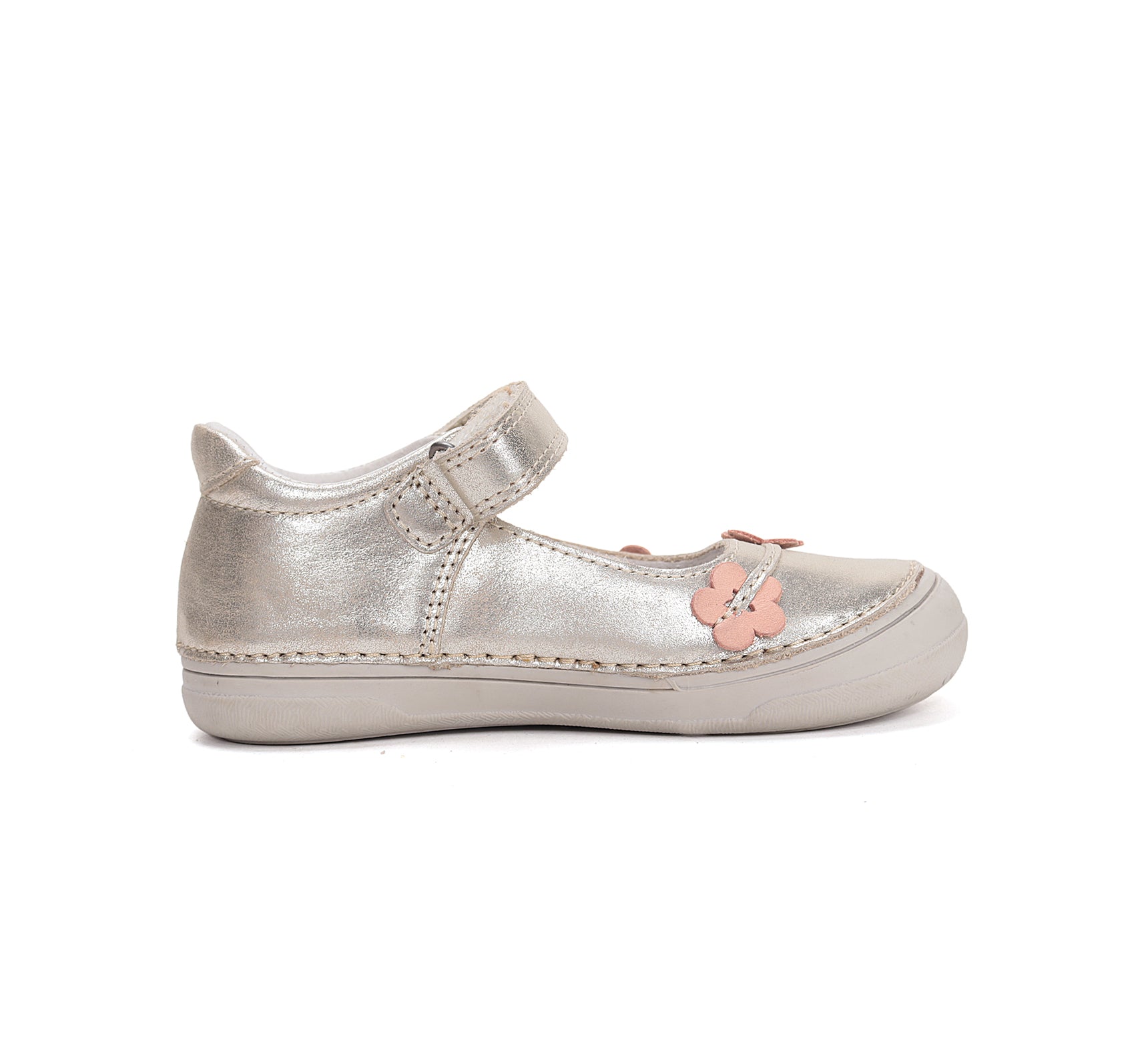 D.D.Step pantofi fete decupati 26-31 Gold cu flori
