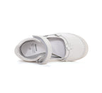 D.D.Step pantofi fete decupati 26-37 White cu floricele