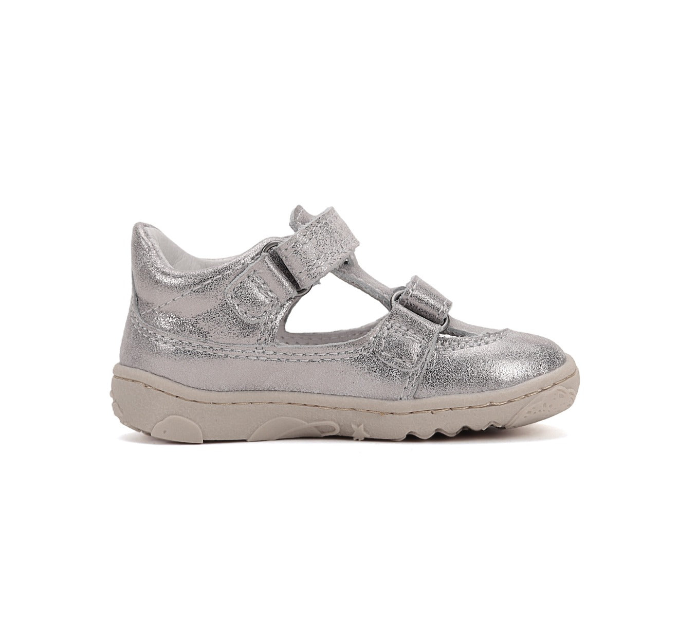 D.D.Step pantofi fete decupati Barefoot 26-31 Silver