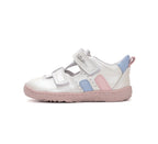 D.D.Step pantofi fete decupati Barefoot 20-25 White cu dungi colorate