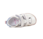 D.D.Step pantofi fete decupati Barefoot 20-25 White cu dungi colorate