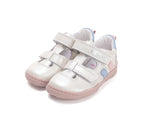 D.D.Step pantofi fete decupati Barefoot 20-25 White cu dungi colorate