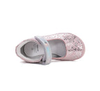 D.D.Step pantofi fete decupati Barefoot 22-33 Baby Pink cu flori printate