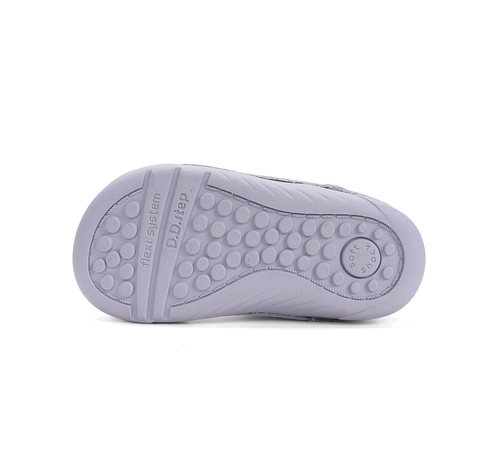D.D.Step pantofi fete decupati Barefoot 22-33 Lila cu flori printate