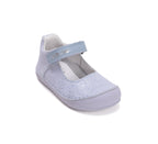 D.D.Step pantofi fete decupati Barefoot 22-33 Lila cu flori printate