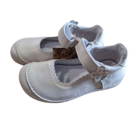 D.D.Step pantofi fete decupati Barefoot 25-30 White cu fluturas Imagine principală a produsului