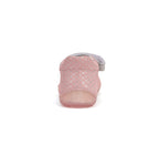 D.D.Step pantofi fete decupati Barefoot 26-31 Metallic pInk cu floricele