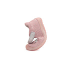D.D.Step pantofi fete decupati Barefoot 26-31 Metallic pInk cu floricele