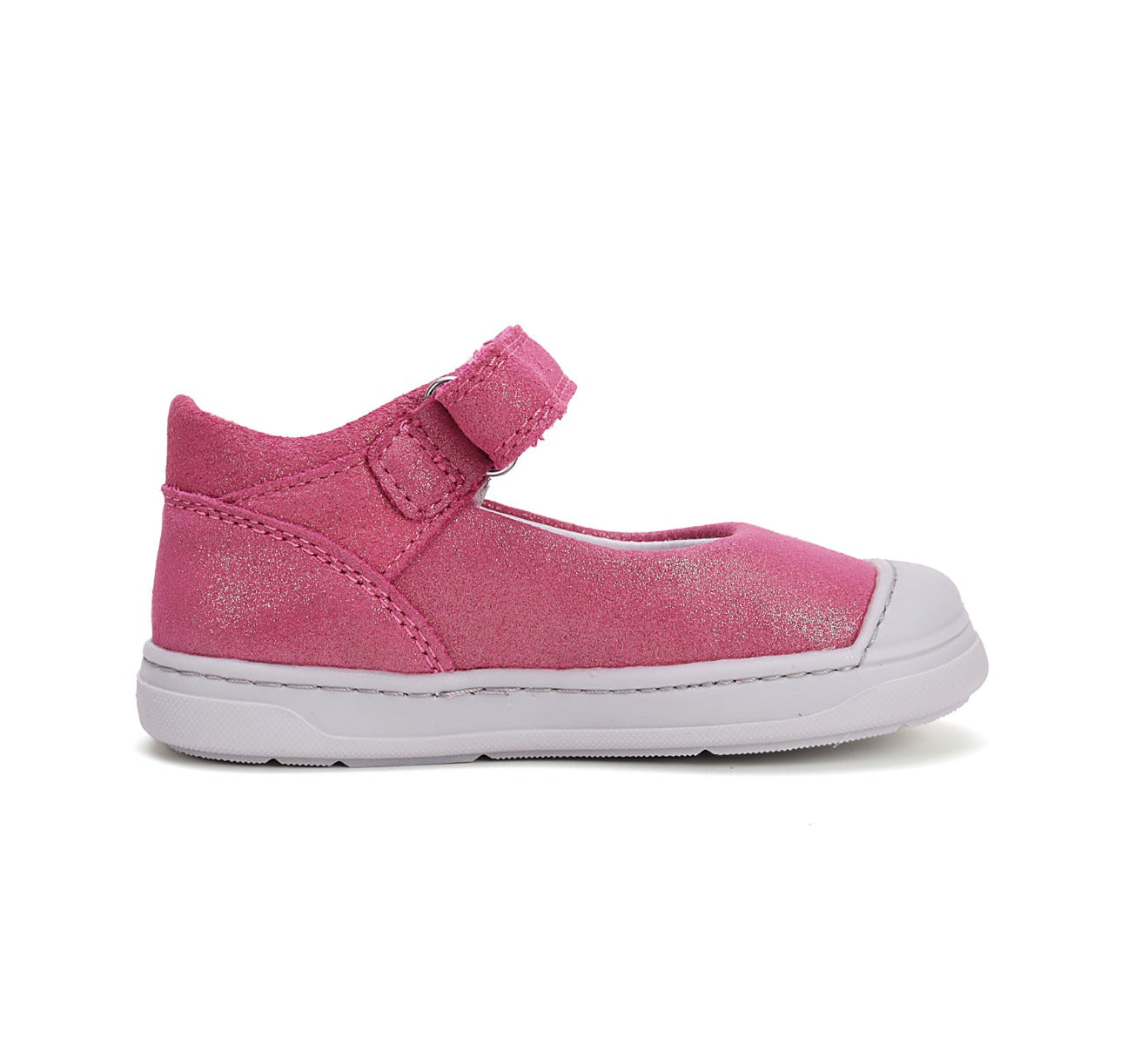 D.D.Step pantofi fete decupati Ponte20 supinati 22-27 Dark Pink cu inimioare