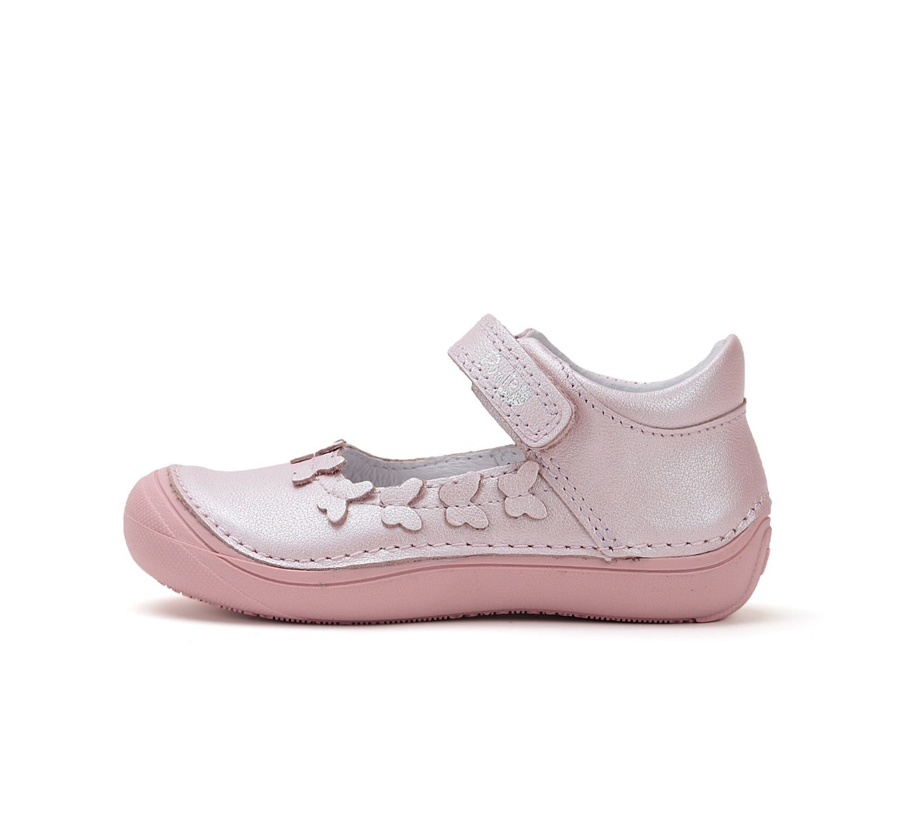 D.D.Step pantofi fete decupati Ponte20 supinati 30-35 Baby Pink cu fluturasi