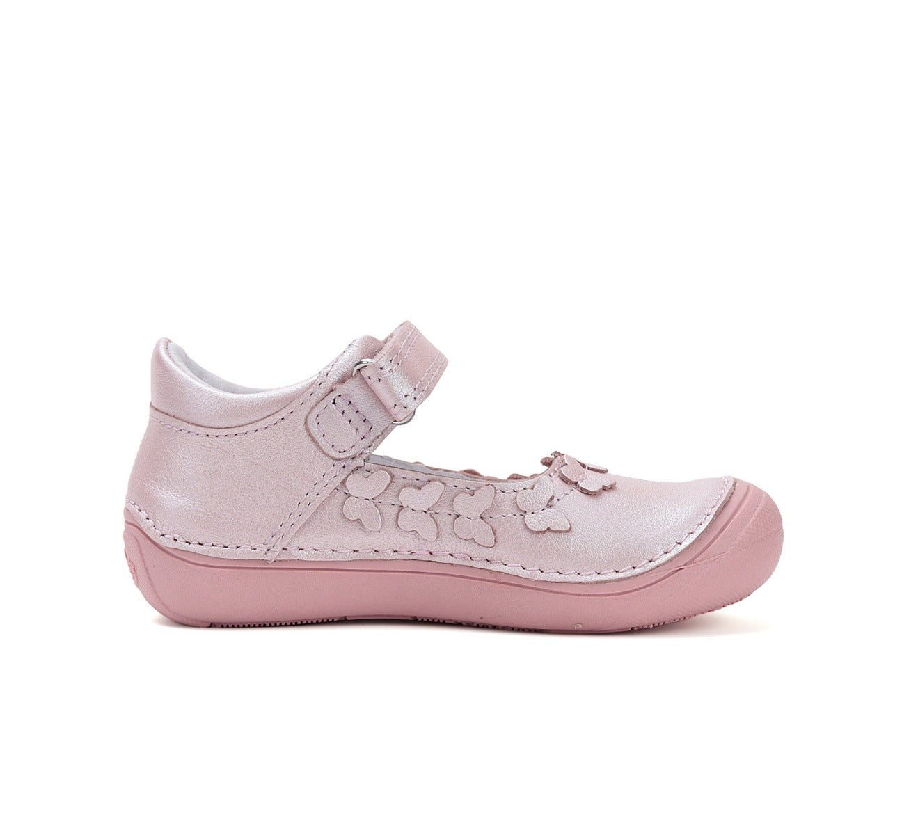 D.D.Step pantofi fete decupati Ponte20 supinati 24-29 Baby Pink cu fluturasi