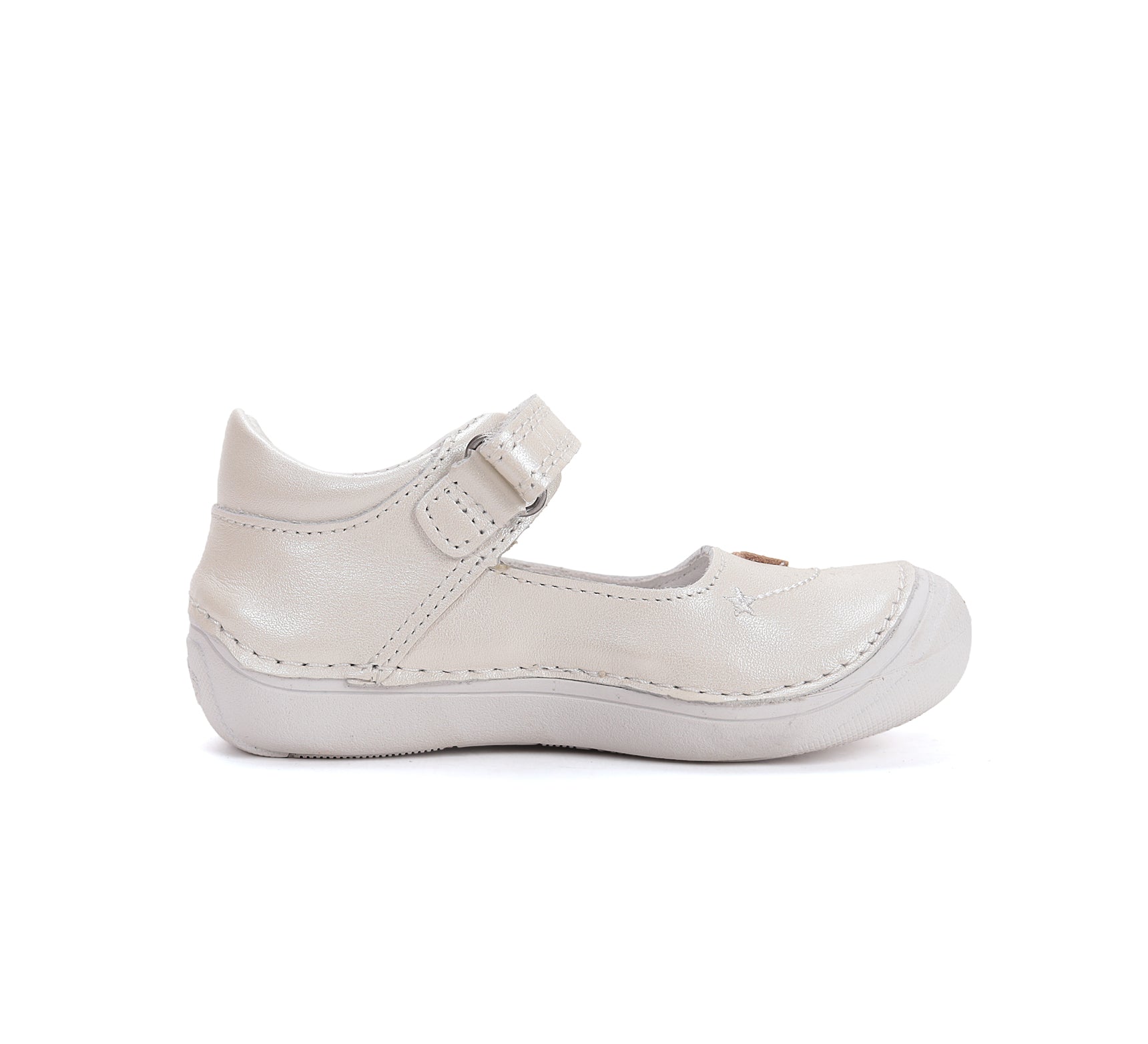D.D.Step pantofi fete decupati Ponte20 supinati 24-29 Pearl cu inimioare