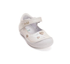 D.D.Step pantofi fete decupati Ponte20 supinati 24-29 Pearl cu inimioare
