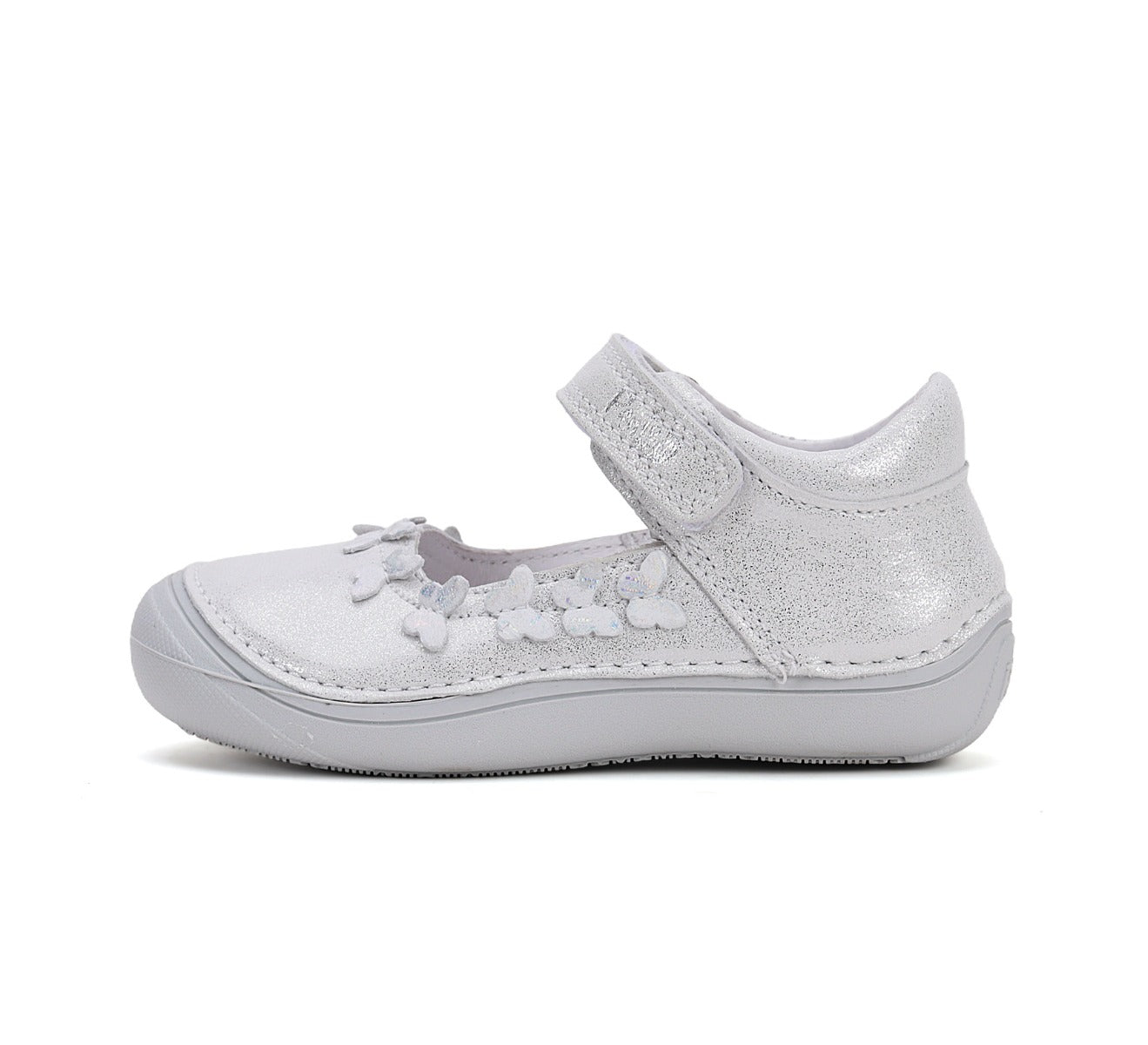 D.D.Step pantofi fete decupati Ponte20 supinati 24-29 Sliver cu fluturasi