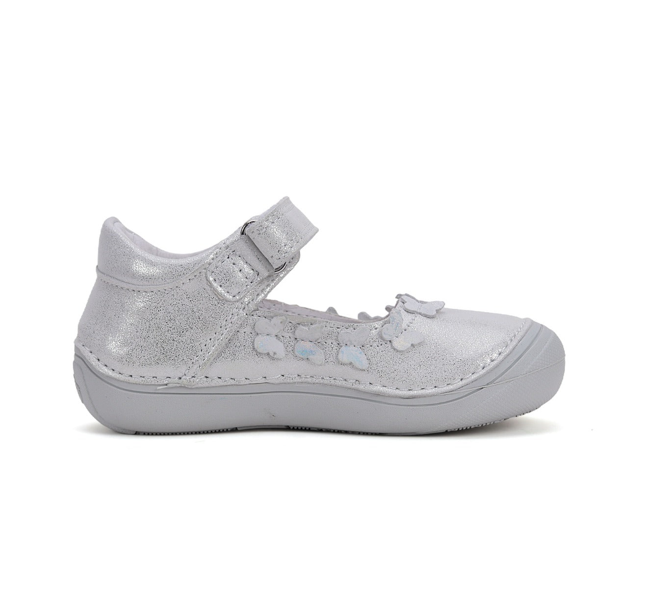 D.D.Step pantofi fete decupati Ponte20 supinati 24-29 Sliver cu fluturasi