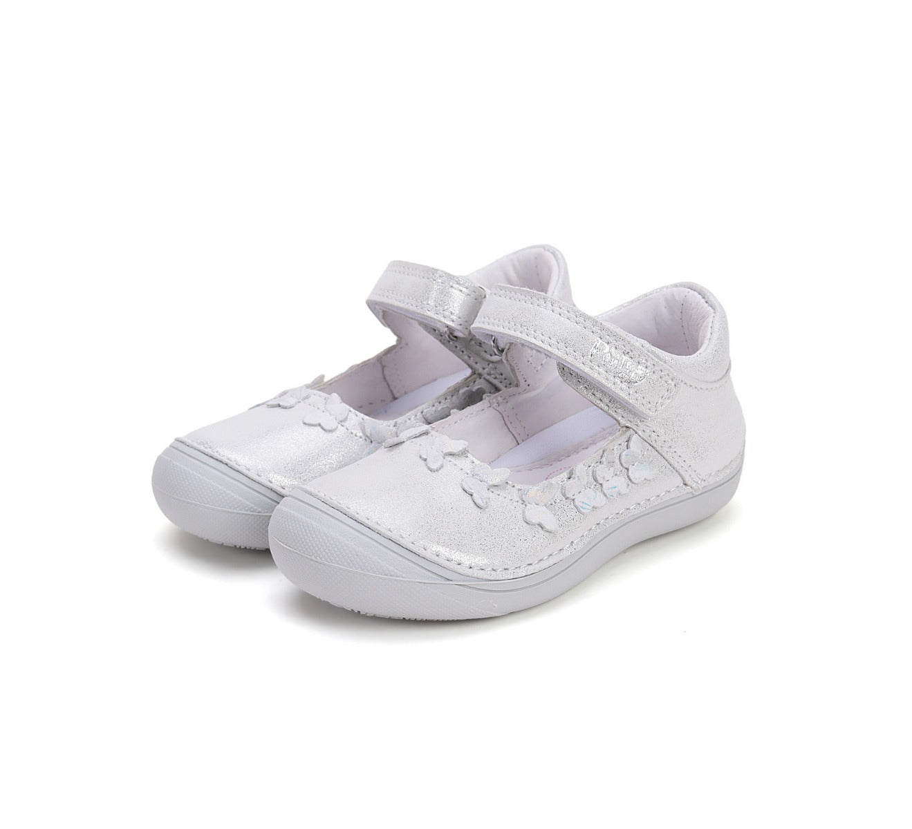D.D.Step pantofi fete decupati Ponte20 supinati 24-29 Sliver cu fluturasi