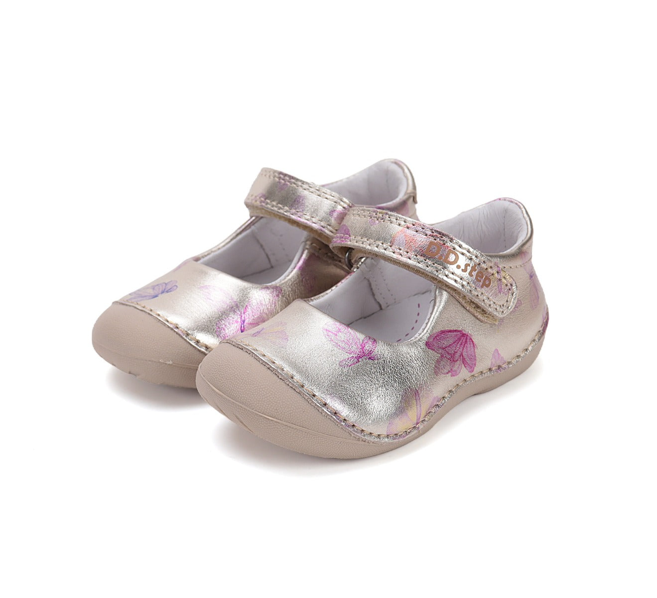 D.D.Step pantofi fete deschisi 18-24 Bronze cu fluturasi Imagine principală a produsului