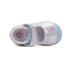 D.D.Step pantofi fete deschisi 18-24 Silver cu fluturasi