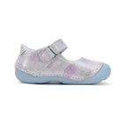 D.D.Step pantofi fete deschisi 18-24 Silver cu fluturasi