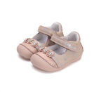 D.D.Step pantofi fete deschisi 19-24 Baby Pink cu floricele