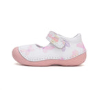 D.D.Step pantofi fete deschisi 19-24 White cu fluturasi