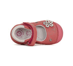 D.D.Step pantofi fete deschisi Primii pasi 18-24 Dark pink cu floare