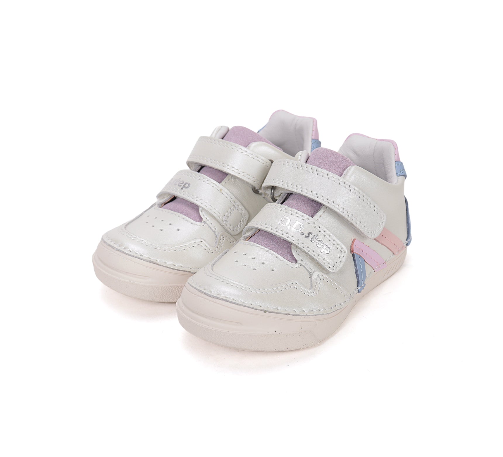 D.D.Step pantofi fete din piele cu scai 25-30 White