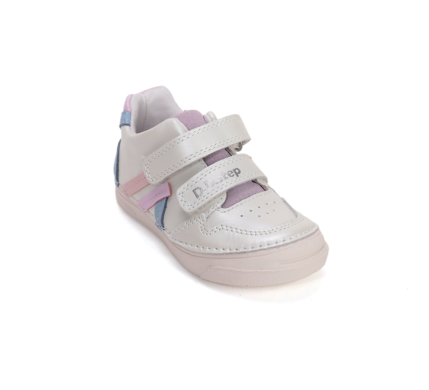D.D.Step pantofi fete din piele cu scai 25-30 White