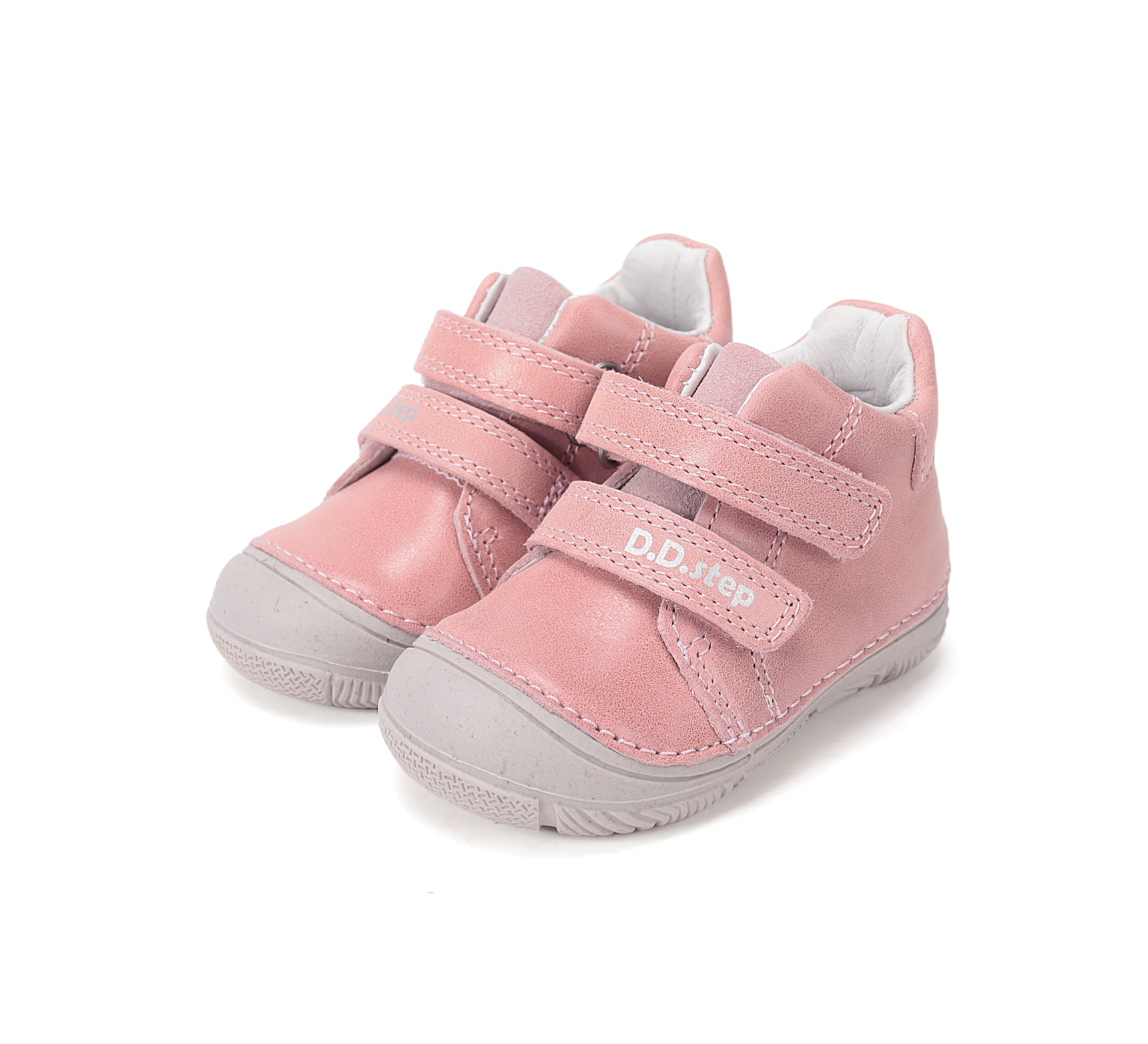 D.D.Step pantofi fete piele 20-25 Baby Pink simplu Imagine principală a produsului