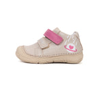 D.D.Step pantofi fete piele 20-25 Cream cu planeta