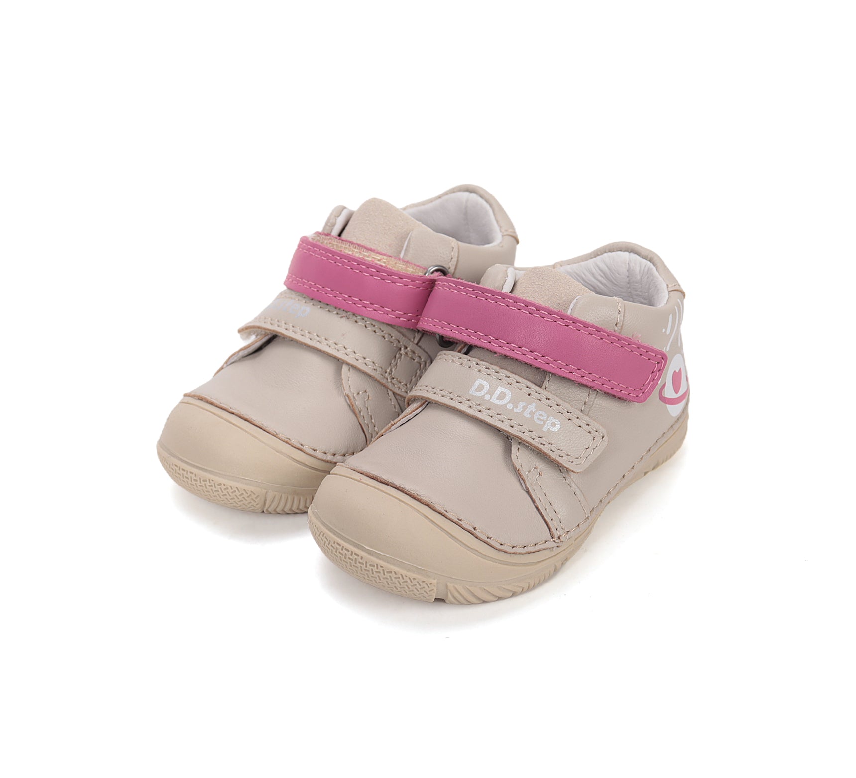 D.D.Step pantofi fete piele 20-25 Cream cu planeta Imagine principală a produsului